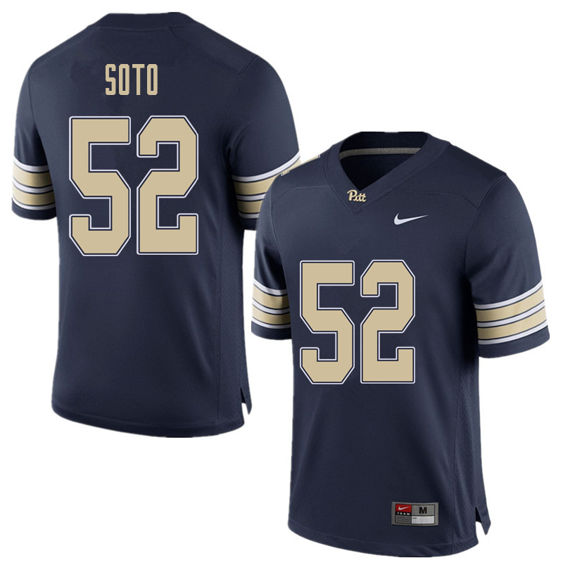 Men #52 Shakir Soto Pittsburgh Panthers College Football Jerseys Sale-Home Blue